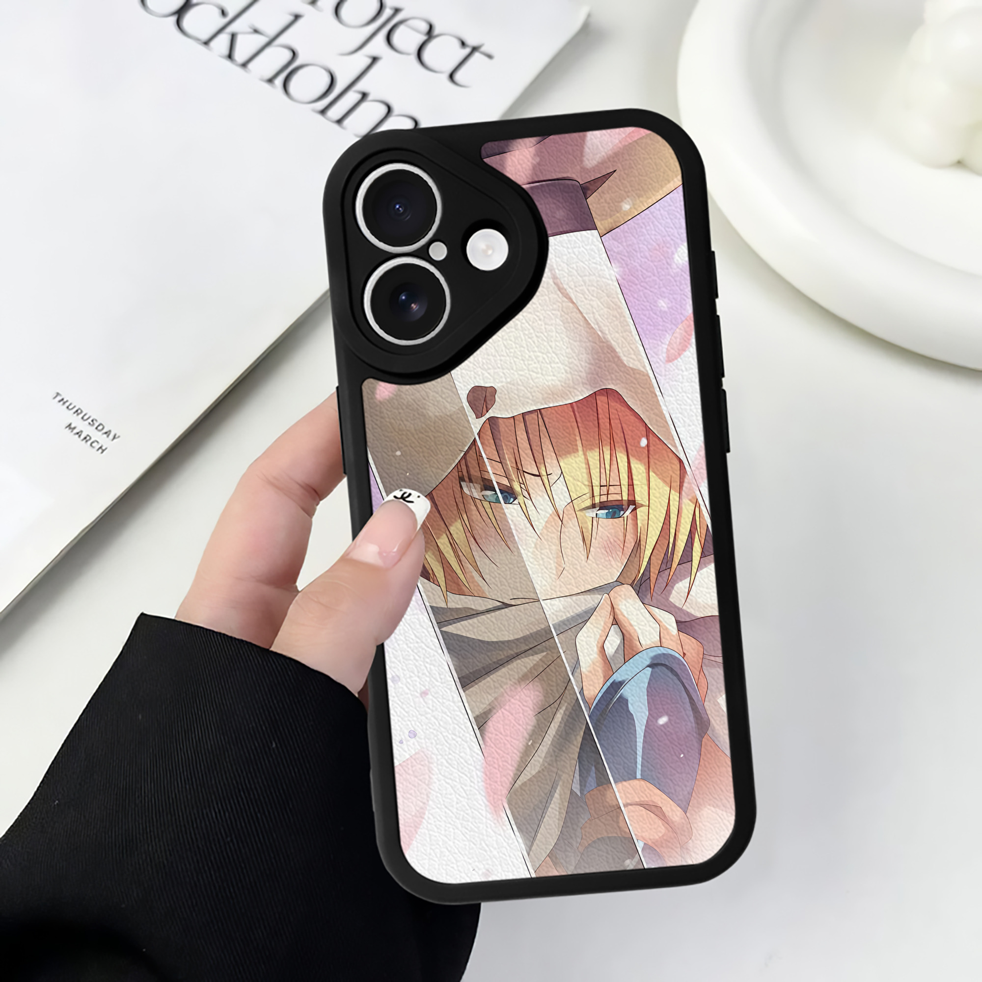 （画像用） 刀剣乱舞 Touken Ranbu 【iPhone 16シリーズ対応】シリコンスマホケース（レザー調） 材質：シリコン